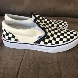 checkered vans youth size 4